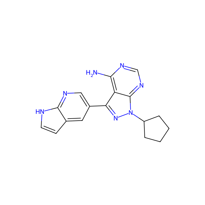 PP121,酪氨酸和磷酸肌醇激酶的双重抑制剂, ABL 原癌基因 1 抑制剂；非受体酪氨酸激酶；表皮生长因子受体抑制剂；HCK 原癌基因抑制剂；Src 家族酪氨酸激酶；激酶插入域受体抑制剂；磷脂酰肌醇-4;5-二磷酸 3-激酶催化亚基 alpha 的抑制剂；磷脂酰肌醇-4；磷脂酰肌醇-4;5-二磷酸 3-激酶催化亚基 beta 抑制剂；磷脂酰肌醇-4;5-二磷酸 3-激酶催化亚基 delta 抑制剂；磷脂酰肌醇-4;5-二磷酸 3-激酶催化亚基 gamma 抑制剂；血小板衍生生长因子受体 alpha 抑制剂; 蛋白激酶抑制剂; DNA 激活的; 催化亚