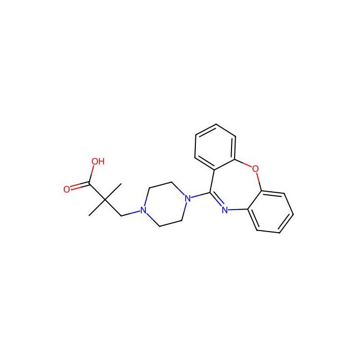 1-Piperazinepropanoic acid, 4-dibenz(b,f)(1,4)oxazepin-11-yl-alpha,alpha-dimethyl-