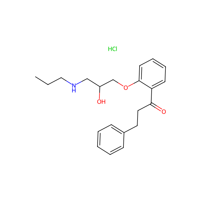 普罗帕酮盐酸盐, β-1肾上腺素能受体拮抗剂