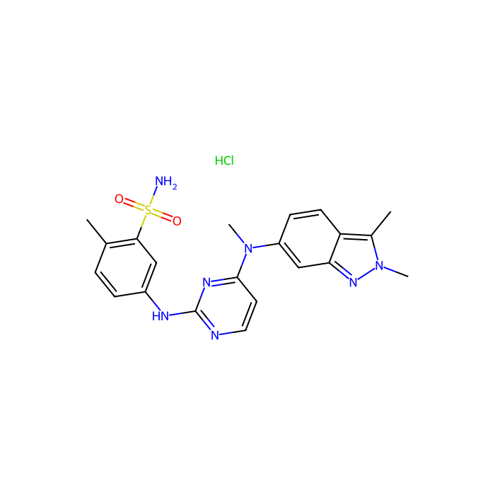 盐酸帕唑帕尼 (GW786034 HCl), 血管内皮生长因子受体抑制剂