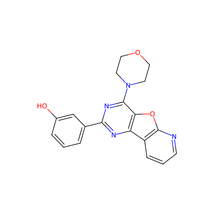 PI-103, 雷帕霉素激酶机制靶点抑制剂;磷脂酰肌醇-4;5-二磷酸 3-激酶催化亚基 alpha 抑制剂;磷脂酰肌醇-4;5-二磷酸 3-激酶催化亚基 beta 抑制剂;磷脂酰肌醇-4;5-二磷酸 3-激酶催化亚基 delta 抑制剂;磷脂酰肌醇-4;5-二磷酸 3-激酶催化亚基 gamma 抑制剂5-二磷酸 3-激酶催化亚基 delta 型抑制剂;磷脂酰肌醇-4;5-二磷酸 3-激酶催化亚基 gamma 型抑制剂;磷脂酰肌醇-4-磷酸 3-激酶催化亚基 2 型 beta 型抑制剂;蛋白激酶 DNA 激活型催化亚基抑