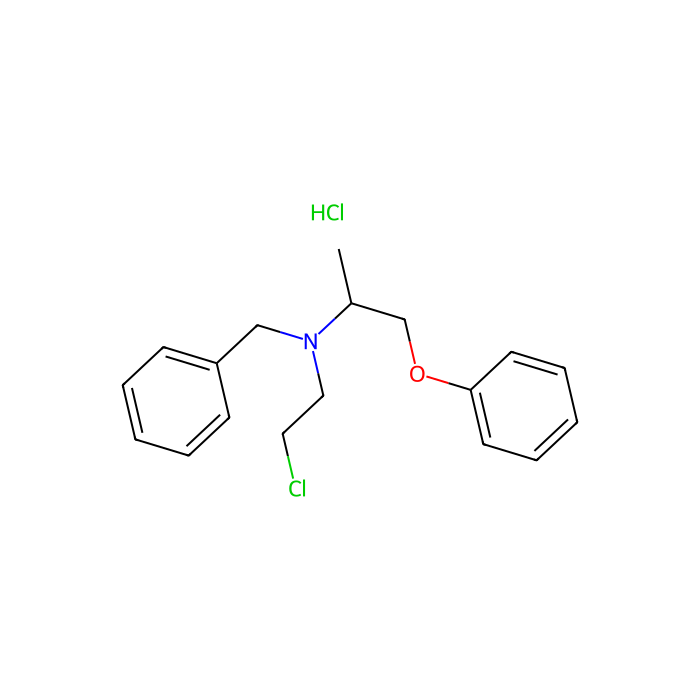 Phenoxybenzamine HCl, 肾上腺素能受体α拮抗剂