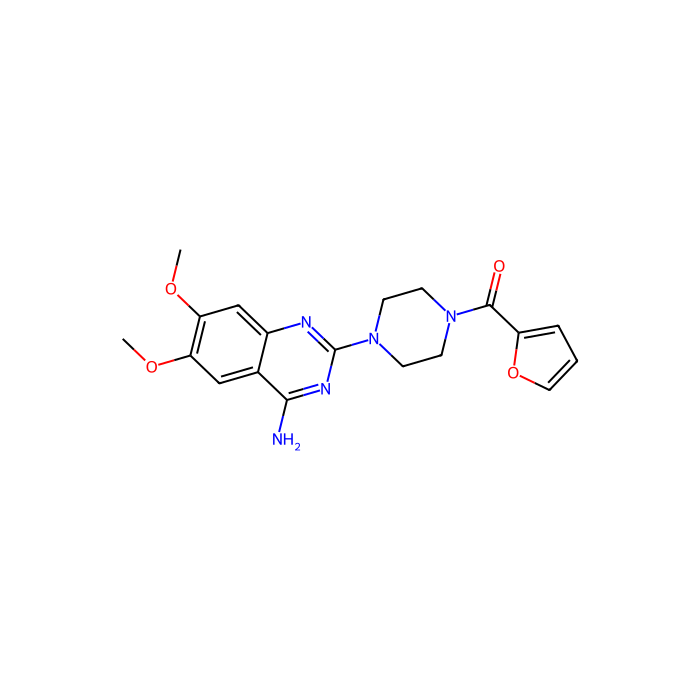 哌唑嗪, α 1A 肾上腺素受体拮抗剂；α 1B 肾上腺素受体拮抗剂；α 1D 肾上腺素受体拮抗剂；α 2A 肾上腺素受体拮抗剂；α 2B 肾上腺素受体拮抗剂；α 2C 肾上腺素受体拮抗剂