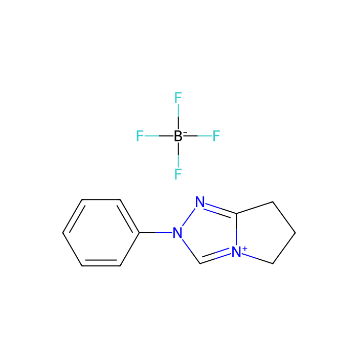 2-苯基-6,7-二氢-5H-吡咯并[2,1-c][1,2,4]三唑-2-鎓四氟硼酸盐