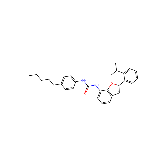1-(4-pentylphenyl)-3-[2-(2-propan-2-ylphenyl)-1-benzofuran-7-yl]urea, P2Y 1 受体拮抗剂