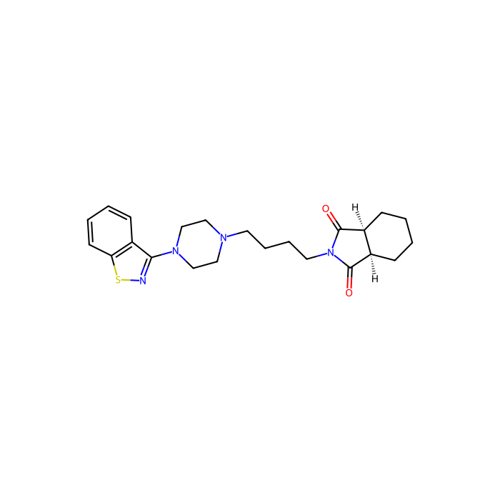 perospirone, 5-HT 2A 受体拮抗剂；D 2 受体拮抗剂；D 3 受体拮抗剂；D 4 受体拮抗剂