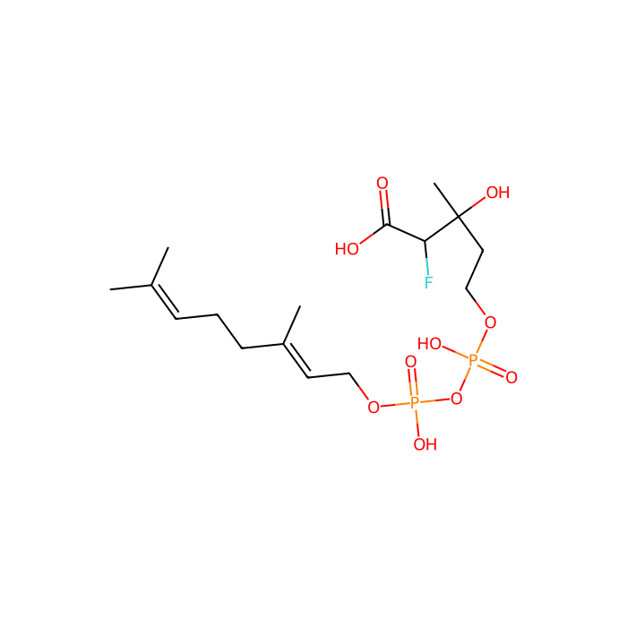 P'-geranyl 2-fluoromevalonate 5-diphosphate, 二磷酸戊二酸脱羧酶抑制剂