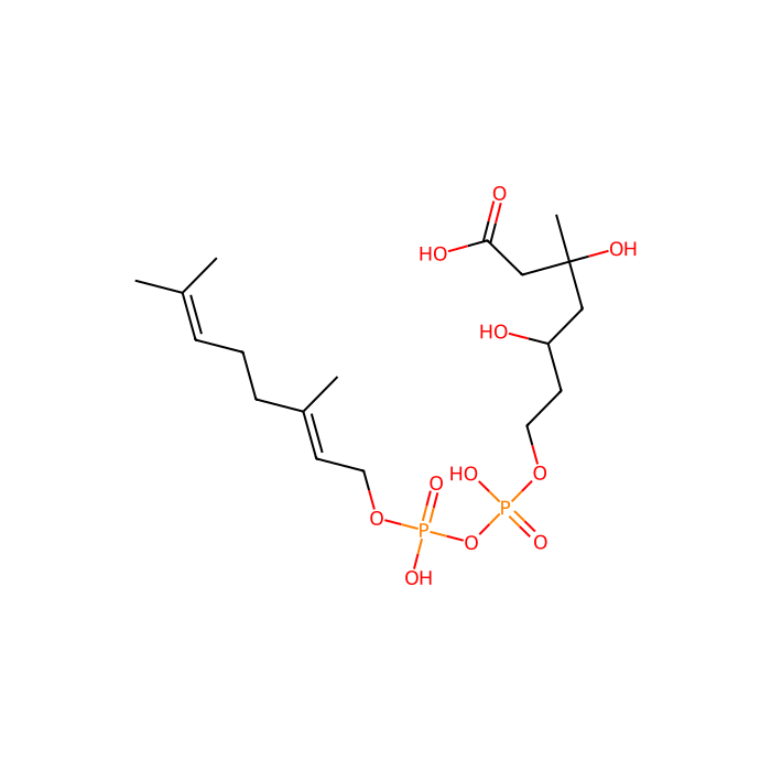 P'-geranyl 3,5,7-trihydroxy-3-methylheptanate 7-diphosphate, 二磷酸戊二酸脱羧酶抑制剂