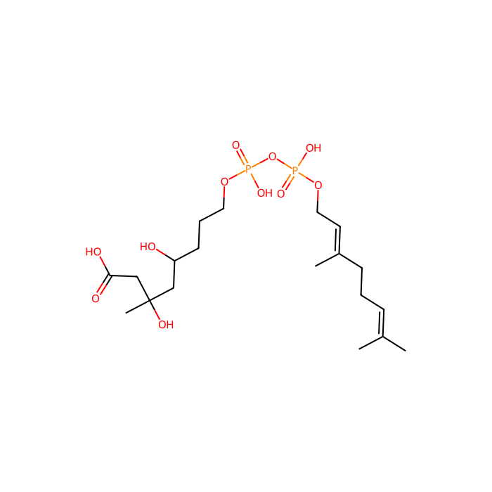 P'-geranyl 3,5,8-trihydroxy-3-methyloctanate 8-diphosphate, 二磷酸戊二酸脱羧酶抑制剂
