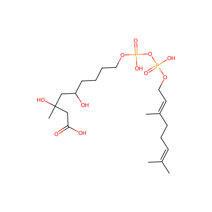 P'-geranyl 3,5,9-trihydroxy-3-methylnonanate 9-diphosphate, 二磷酸戊二酸脱羧酶抑制剂