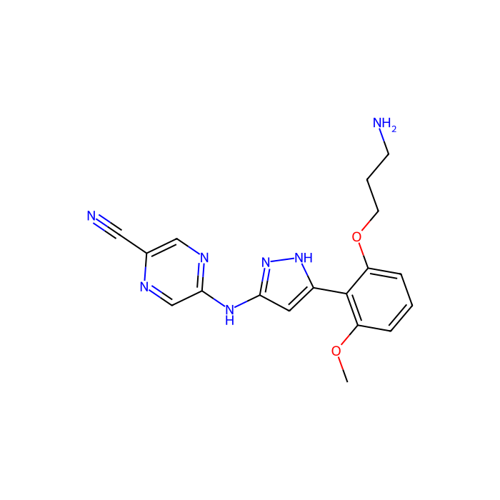 Prexasertib, 丝氨酸/苏氨酸蛋白激酶 Chk2 抑制剂