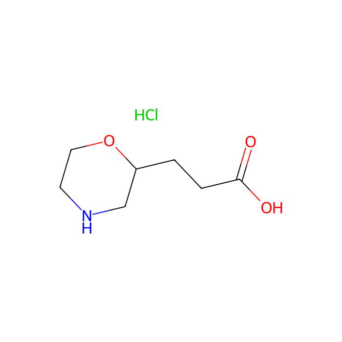 3-[(2S)-morpholin-2-yl]propanoic acid;hydrochloride