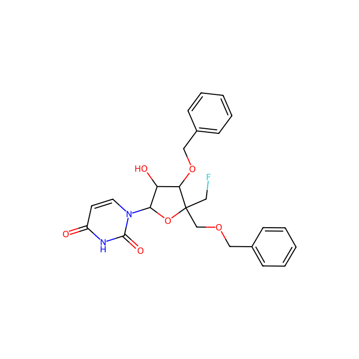 1-[(2R,3R,4S,5R)-4-benzyloxy-5-(benzyloxymethyl)-5-(fluoromethyl)-3-hydroxy-tetrahydrofuran-2-yl]pyrimidine-2,4-dione