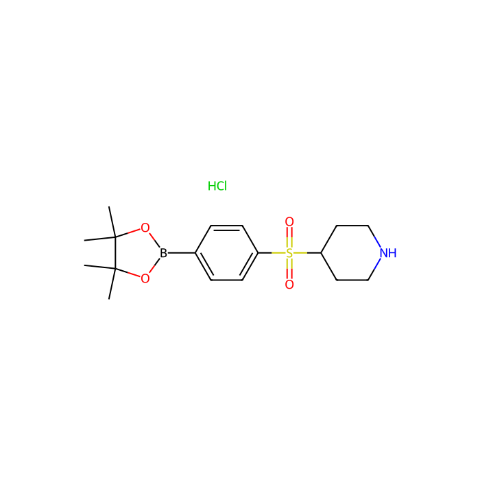 4-[4-(tetramethyl-1,3,2-dioxaborolan-2-yl)benzenesulfonyl]piperidine hydrochloride