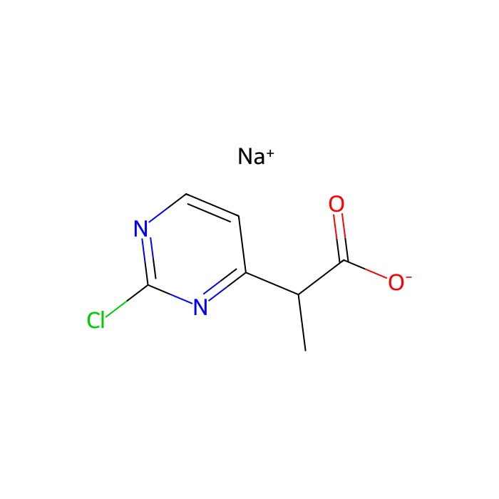 2-(2-chloropyrimidin-4-yl)propanoic acid;sodium salt