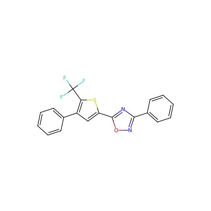3-Phenyl-5-(4-phenyl-5-(trifluoromethyl)thiophen-2-yl)-1,2,4-oxadiazole