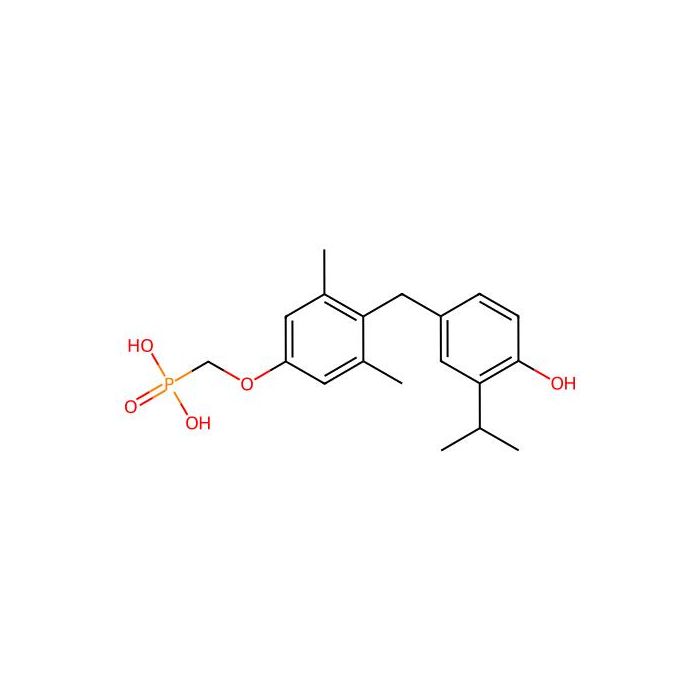 Phosphonic acid, p-((4-((4-hydroxy-3-(1-methylethyl)phenyl)methyl)-3,5-dimethylphenoxy)methyl)-