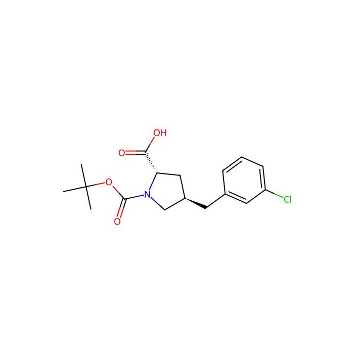 (2S，4R)-1-(叔丁氧基羰基)-4-(3-氯苄基)吡咯烷-2-羧酸