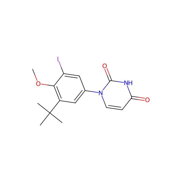 1-(3-叔丁基-5-碘-4-甲氧基苯基)嘧啶-2，4(1H，3H)-二酮