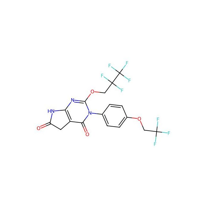 2-(2,2,3,3,3-Pentafluoropropoxy)-3-[4-(2,2,2-trifluoroethoxy)phenyl]-5,7-dihydro-3H-pyrrolo[2,3-d]pyrimidine-4,6-dione