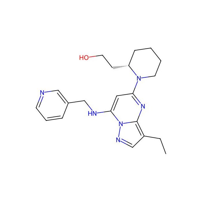 2-Piperidineethanol, 1-[3-ethyl-7-[(3-pyridinylmethyl)amino]pyrazolo[1,5-a]pyrimidin-5-yl]-, (2S)-