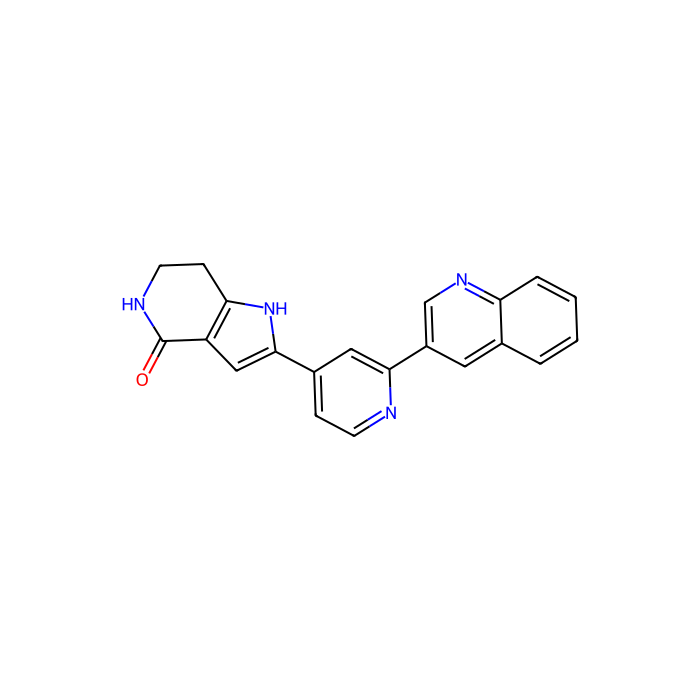 2-(2-quinolin-3-ylpyridin-4-yl)-1,5,6,7-tetrahydropyrrolo[3,2-c]pyridin-4-one, MAPK 活化蛋白激酶 2 抑制剂；MAPK 活化蛋白激酶 3 抑制剂；MAPK 活化蛋白激酶 5 抑制剂