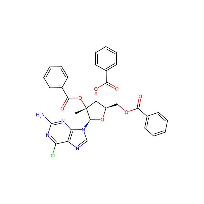 (2R,3R,4R,5R)-2-(2-amino-6-chloro-9H-purin-9-yl)-5-((benzoyloxy)methyl)-3-methyltetrahydrofuran-3,4-diyl dibenzoate
