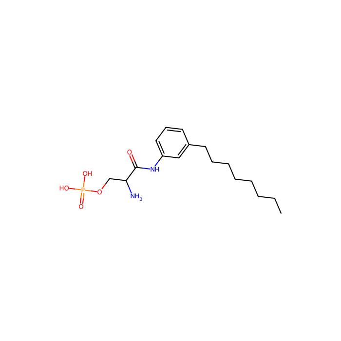(R)-磷酸单-[2-氨基-2-(3-辛基-苯基氨基甲酰基)-乙基]酯, S1P 1 受体拮抗剂；S1P 3 受体拮抗剂