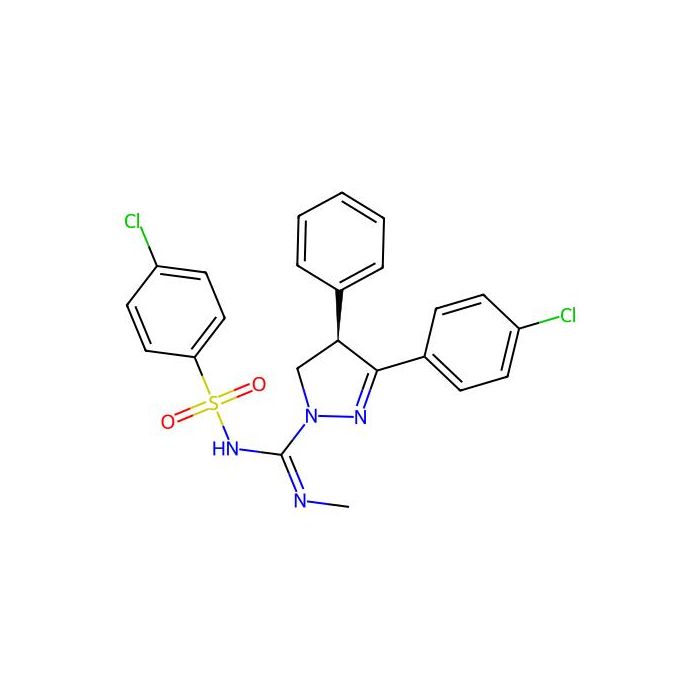 (R)-3-(4-Chlorophenyl)-N-((4-chlorophenyl)sulfonyl)-N'-methyl-4-phenyl-4,5-dihydro-1H-pyrazole-1-carboximidamide