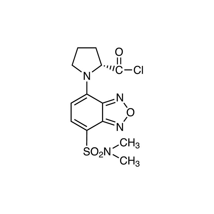 (R)-(+)-DBD-Pro-COCl [=(R)-(+)-4-(N,N-二甲氨基磺酰基)-7-(2-氯甲酰四氢吡咯-1-基)-2,1,3-苯并恶二唑][用于旋光纯度测定的高效液相色谱标记试剂]