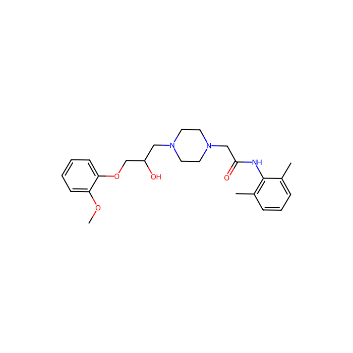 Ranolazine, 钠通道蛋白Ⅳ型α亚基阻断剂