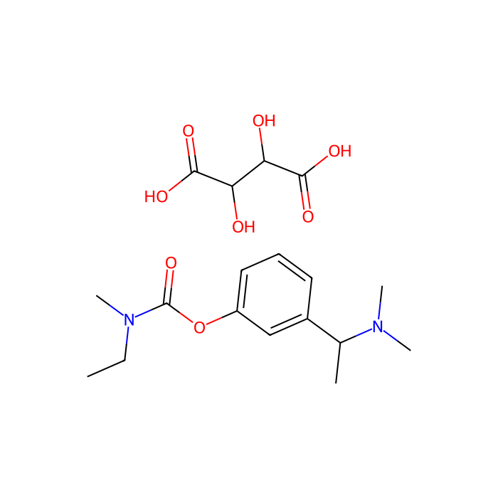 L-酒石酸卡巴拉汀, 胆碱酯酶；ACHE 和 BCHE 抑制剂