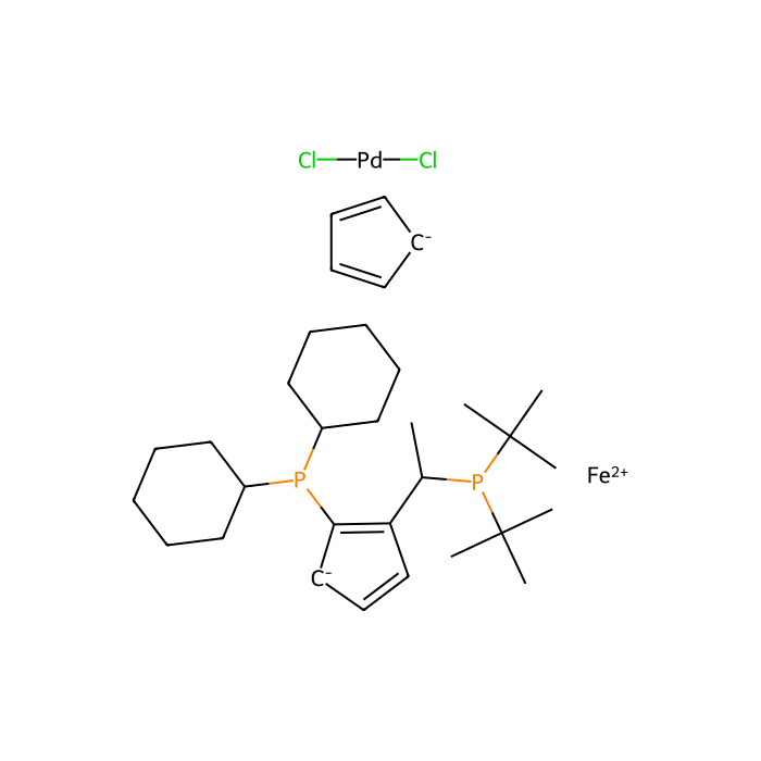 (R)-1-[(SP)-2-(二环己基膦基)二茂铁]乙基二叔 -丁基膦二氯化钯(II)