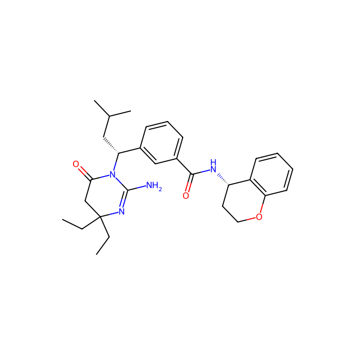 3-[(1R)-1-(2-amino-4,4-diethyl-6-oxo-5H-pyrimidin-1-yl)-3-methylbutyl]-N-[(4S)-3,4-dihydro-2H-chromen-4-yl]benzamide
