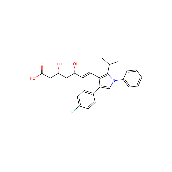 (3R,5S,6E)-7-[4-(4-fluorophenyl)-1-phenyl-2-(propan-2-yl)-1H-pyrrol-3-yl]-3,5-dihydroxyhept-6-enoate, 羟甲基戊二酰-CoA 还原酶抑制剂