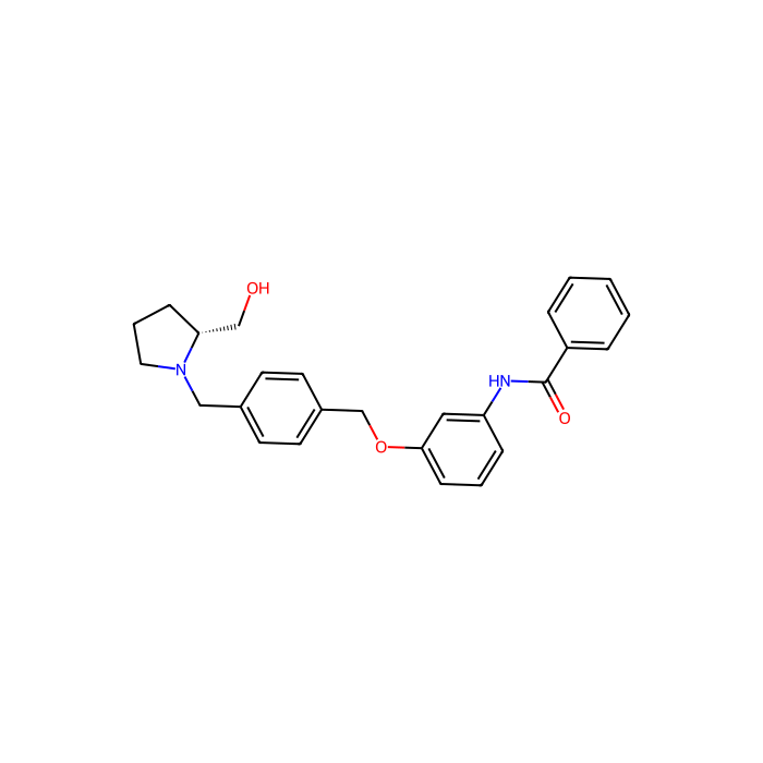 (R)-N-(3-((4-((2-(Hydroxymethyl)pyrrolidin-1-yl)methyl)benzyl)oxy)phenyl)benzamide, 鞘氨醇激酶 1 抑制剂；鞘氨醇激酶 2 抑制剂