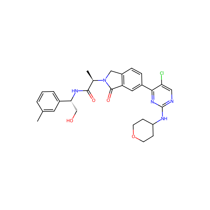 (2R)-2-[5-[5-chloro-2-(oxan-4-ylamino)pyrimidin-4-yl]-3-oxo-1H-isoindol-2-yl]-N-[(1S)-2-hydroxy-1-(3-methylphenyl)ethyl]propanamide, 丝裂原活化蛋白激酶 1 抑制剂