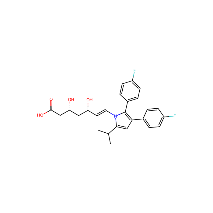 (3R,5S,6E)-7-[2,3-bis(4-fluorophenyl)-5-(propan-2-yl)-1H-pyrrol-1-yl]-3,5-dihydroxyhept-6-enoic acid, 羟甲基戊二酰-CoA 还原酶抑制剂