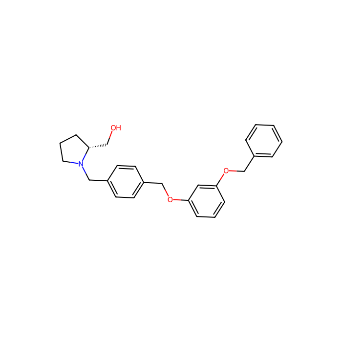 (R)-(1-(4-((3-(Benzyloxy)phenoxy)methyl)benzyl)pyrrolidin-2-yl)methanol, 鞘氨醇激酶 1 抑制剂；鞘氨醇激酶 2 抑制剂