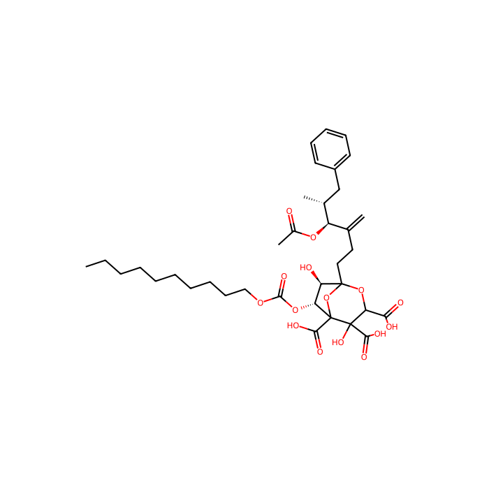 (6R,7R)-1-[(4S,5R)-4-(acetyloxy)-5-benzyl-3-methylidenehexyl]-6-{[(decyloxy)carbonyl]oxy}-4,7-dihydroxy-2,8-dioxabicyclo[3.2.1]octane-3,4,5-tricarboxylic acid, 角鲨烯合成酶抑制剂 