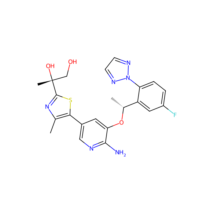 (2R)-2-[5-[6-amino-5-[(1R)-1-[5-fluoro-2-(triazol-2-yl)phenyl]ethoxy]pyridin-3-yl]-4-methyl-1,3-thiazol-2-yl]propane-1,2-diol, ALK 受体酪氨酸激酶抑制剂；c-ros 致癌基因 1；受体酪氨酸激酶抑制剂；FER 酪氨酸激酶抑制剂；FES 原癌基因；酪氨酸激酶抑制剂；白细胞受体酪氨酸激酶抑制剂；丝裂原活化蛋白激酶激酶 9 抑制剂；神经营养受体酪氨酸激酶 2 抑制剂