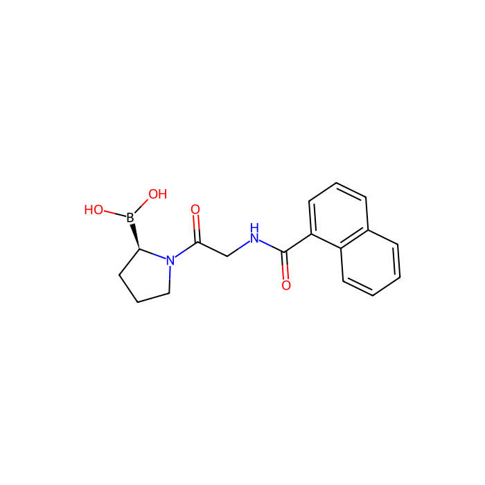 [(2R)-1-[2-(naphthalene-1-carbonylamino)acetyl]pyrrolidin-2-yl]boronic acid, 二肽基肽酶 4 抑制剂；二肽基肽酶 8 抑制剂；二肽基肽酶 9 抑制剂；成纤维细胞活化蛋白 alpha 抑制剂