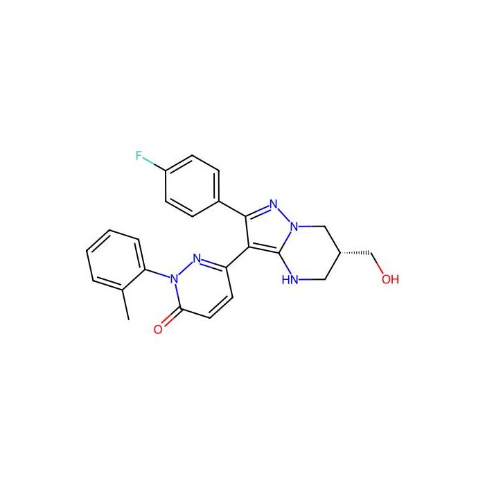 (R)-6-(2-(4-Fluorophenyl)-6-(hydroxymethyl)-4,5,6,7-tetrahydropyrazolo[1,5-a]pyrimidin-3-yl)-2-(o-tolyl)pyridazin-3(2H)-one