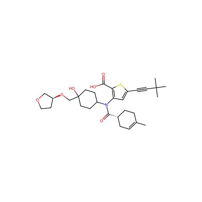 Radalbuvir, 丙型肝炎病毒 NS5B RNA 依赖性 RNA 聚合酶抑制剂