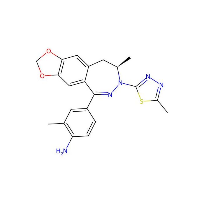 (R)-2-Methyl-4-(8-methyl-7-(5-methyl-1,3,4-thiadiazol-2-yl)-8,9-dihydro-7H-[1,3]dioxolo[4',5':4,5]benzo[1,2-d][1,2]diazepin-5-yl)aniline
