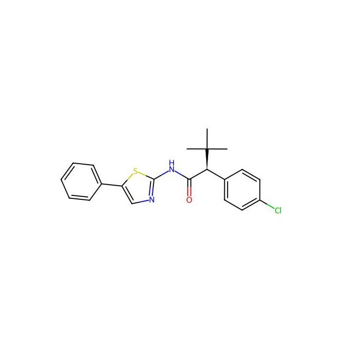 (2S)-2-(4-chlorophenyl)-3,3-dimethyl-N-(5-phenyl-1,3-thiazol-2-yl)butanamide