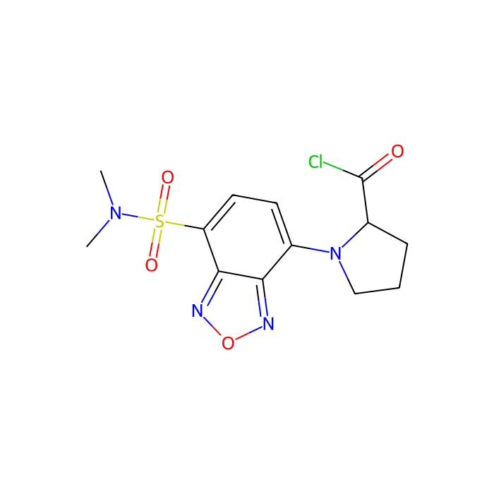 (S)-(-)-DBD-Pro-COCl [=(S)-(-)-4-(N,N-二甲氨基磺酰基)-7-(2-氯甲酰四氢吡咯-1-基)-2,1,3-苯并恶二唑][用于旋光纯度测定的高效液相色谱标记试剂]