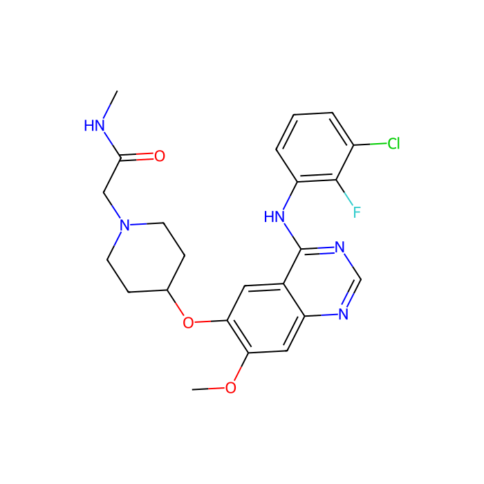 Sapitinib (AZD8931), 表皮生长因子受体 erbB1 抑制剂