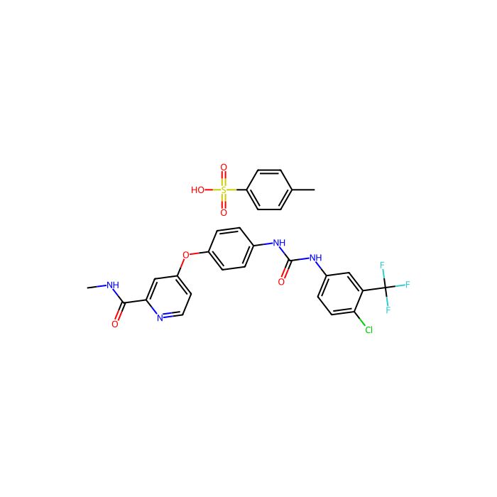 Sorafenib (BAY 43-9006) tosylate, 血管内皮生长因子受体抑制剂