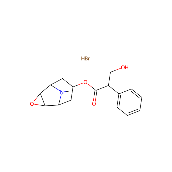 东莨菪碱氢溴酸盐, M 1 受体拮抗剂；M 2 受体拮抗剂；M 3 受体拮抗剂；M 4 受体拮抗剂；M 5 受体拮抗剂